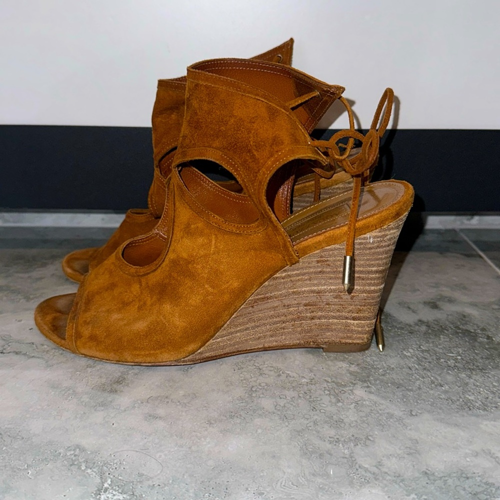 Aquazurra suede Wedge in Brown